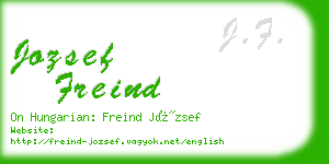 jozsef freind business card